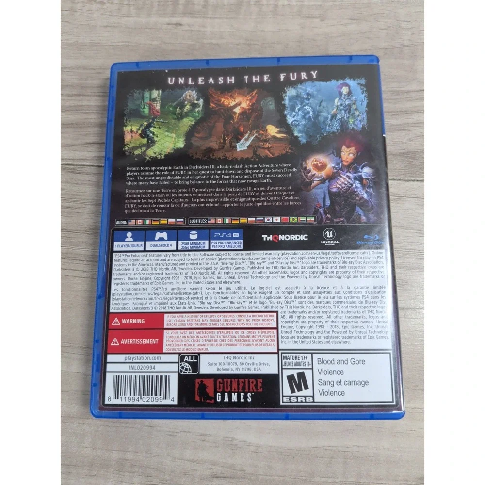 Darksiders III PS4 PlayStation 4 THQ Nordic Video Game